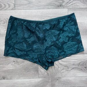 Teal Floral Shorts